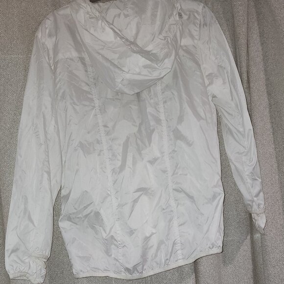 Womens Kyodan white & lime green full zip lightweight windbreaker size M - Picture 3 of 5